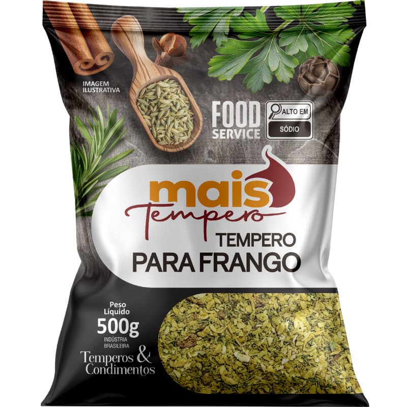 Tempero Para Frango 500g ou 1Kg - Promoção Oficial Mais Tempero - Super Linha Premium Mais Tempero