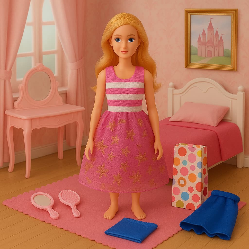 Boneca Menina Garota Estilosa Glitter Clássica Articulada Baile de Gala Original - Sortido