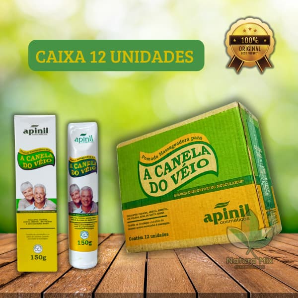 POMADA CANELA DE VELHO 150g APINIL KIT 12UN