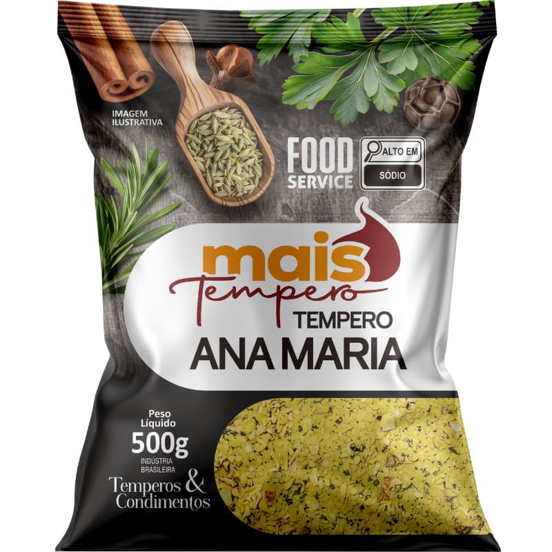 Tempero Ana Maria 1 Kilo e 500g Mais Tempero Alimentos