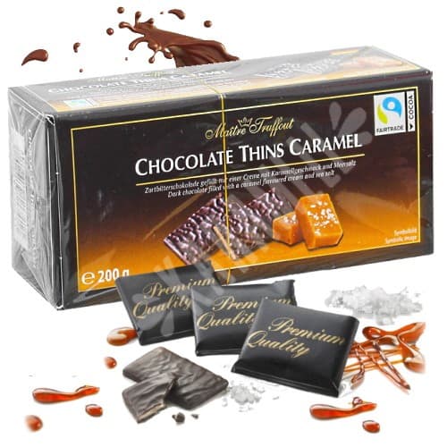 Chocolate Thins Caramel - Maitre Truffout  Importado Áustria