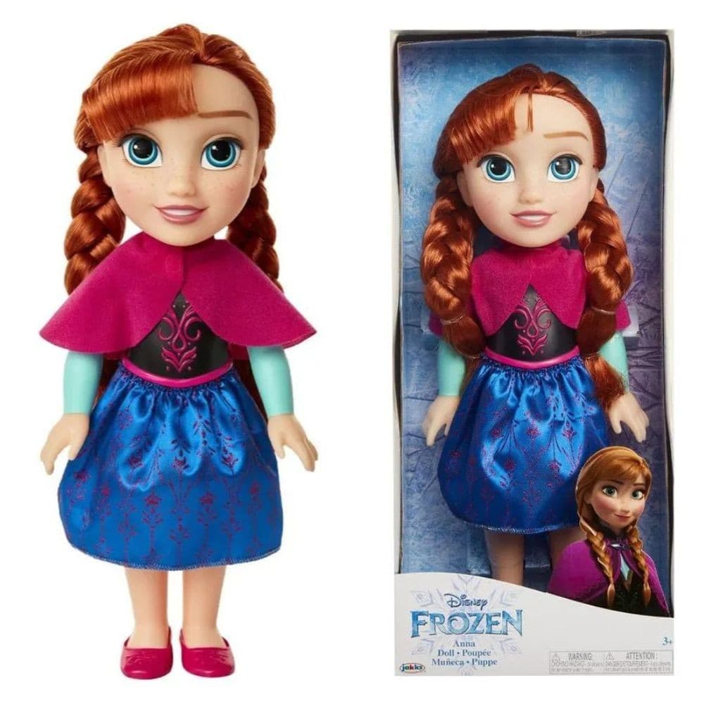 Boneca Anna Toddler Princesas Disney Frozen Articulada com 38cm - Multikids