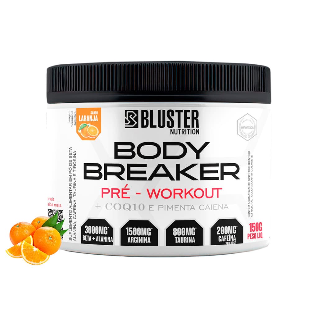 Pré Treino Body Breaker Beta Alanina + Arginina + Taurina + Coq10 150g