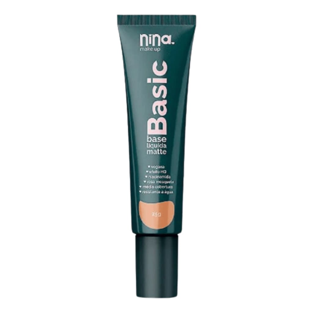 Base Basic Cor: 03 De Maquiagem Líquida Nina Make Up
