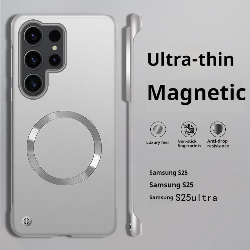 Capa Magnética De Pintura Fina Para Samsung Galaxy S25Ultra S25 S24 FE S23 S22 Plus De Resfriamento Ultra Sem B