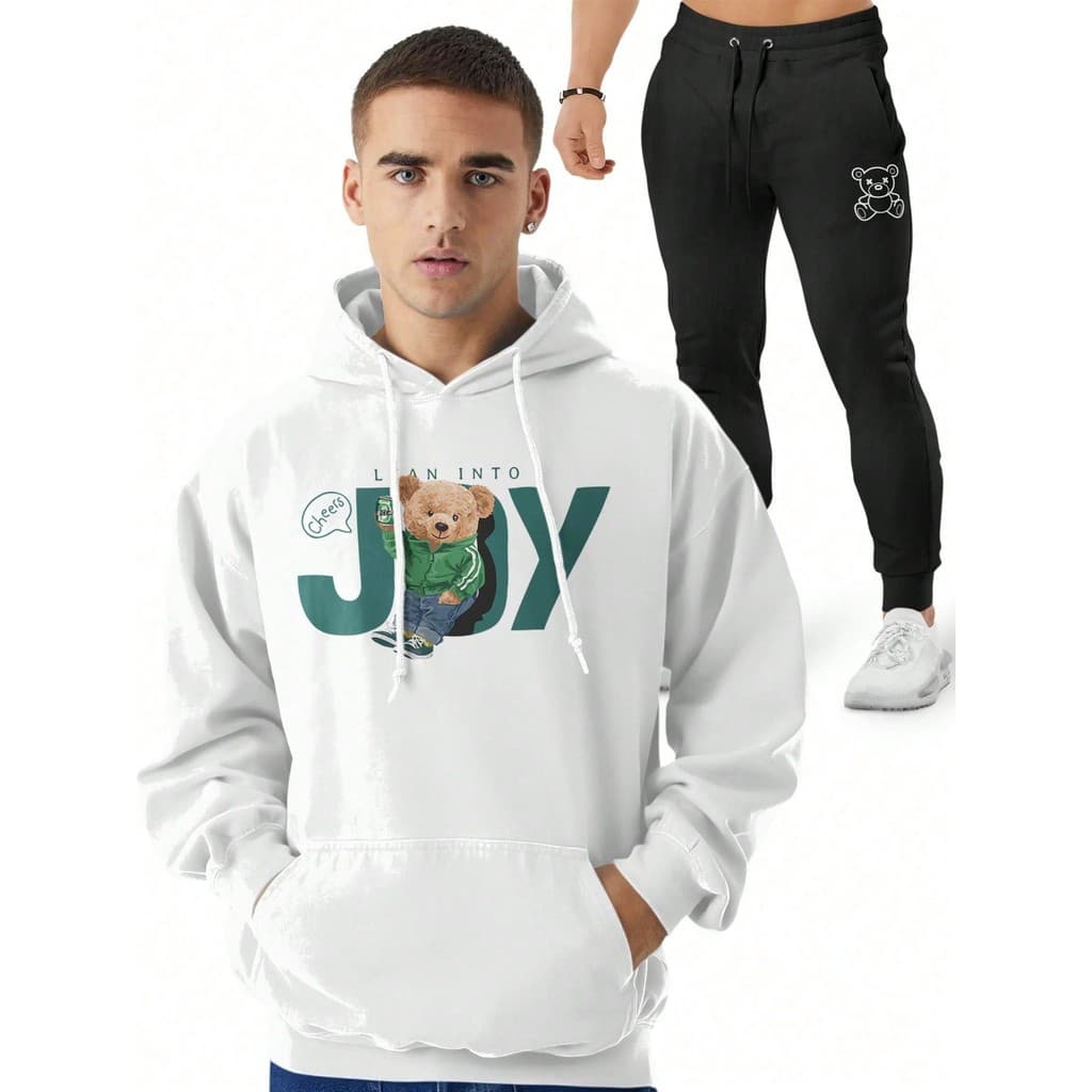 conjunto moletom e Calça Urso Cheers Joy e Lil Bear 100% Conjunto Moletom WPJ1