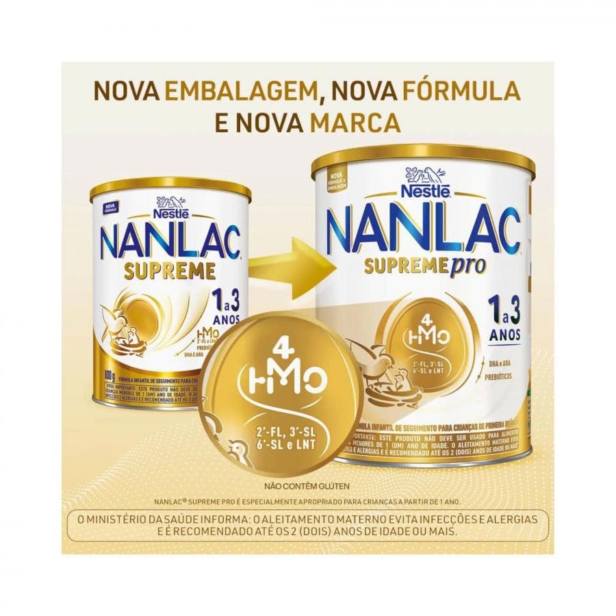 Formula Infantil NANLAC Supreme Nestle 1 a 3 anos 800g – Nutricao Avancada para o Crescimento Saudavel