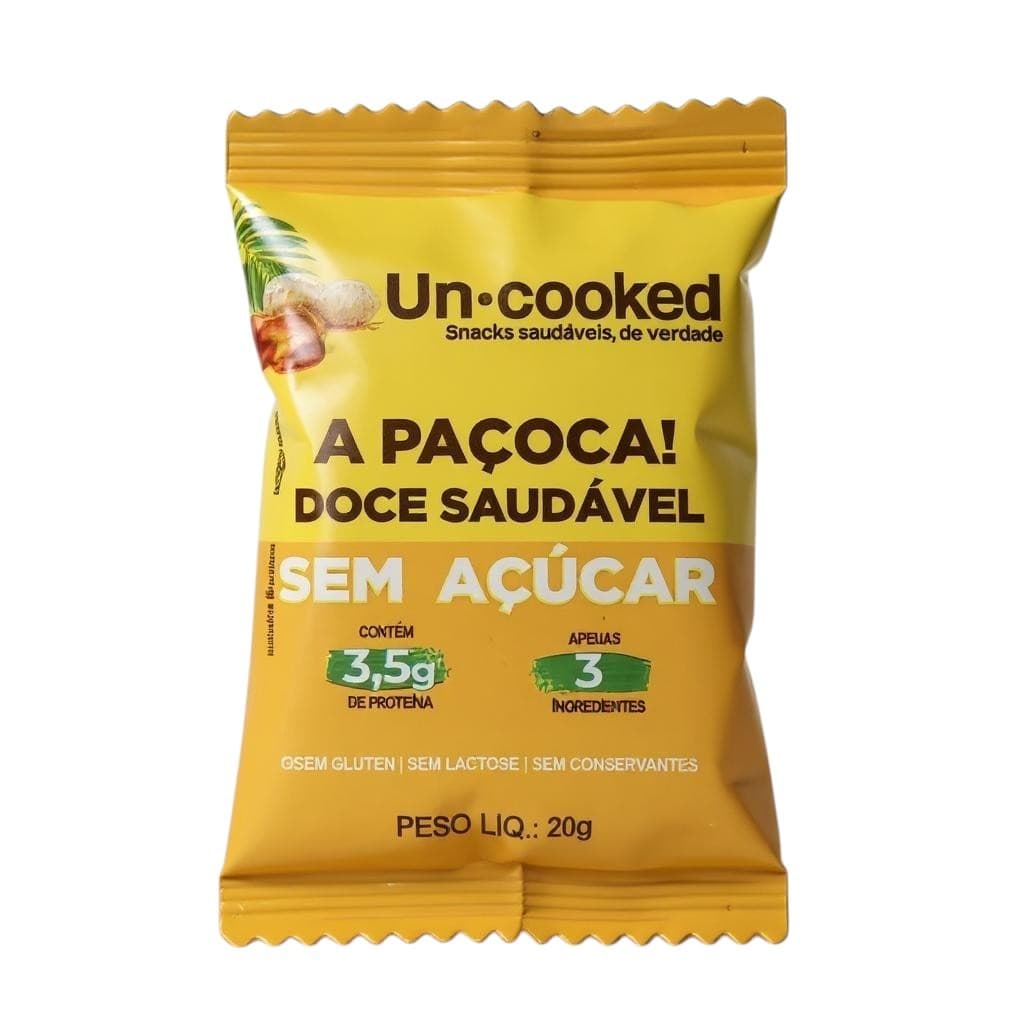 Kit Paçoca Saudável Zero Açúcar - Uncooked - 20 g