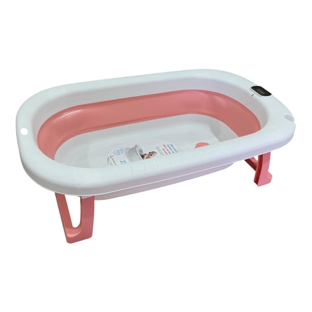 Banheira Retrátil P/ Bebê Rosa C/ Termômetro - Zippy Toys