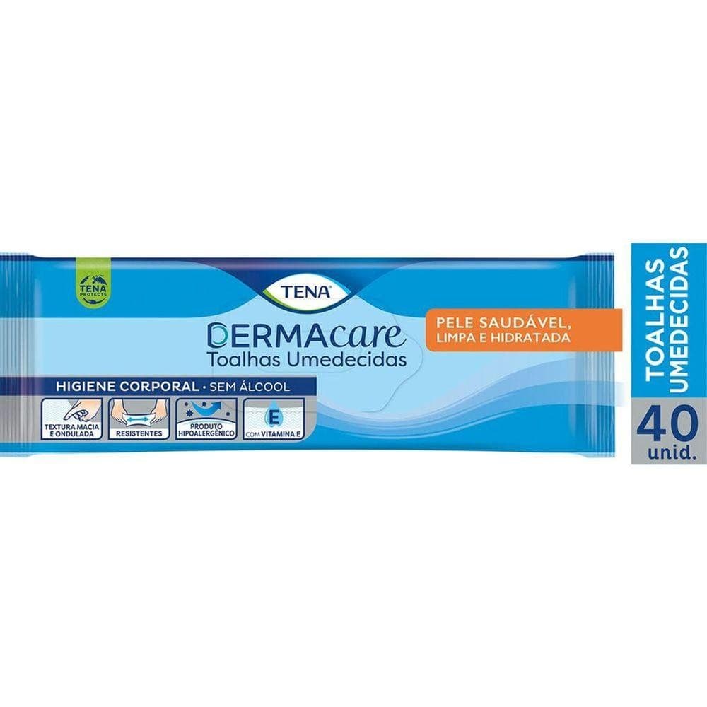 Toalhas Umedecidas Tena Dermacare 40un