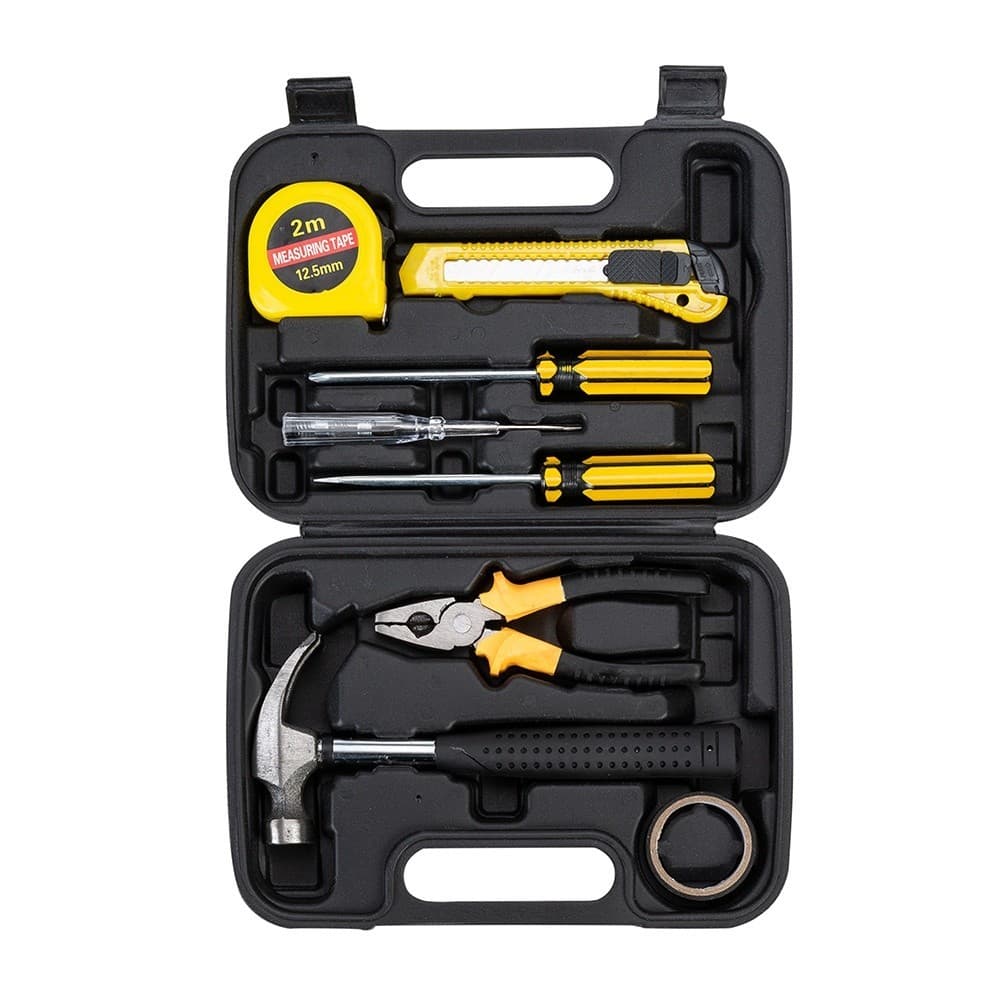 Kit Maleta de Ferramentas completo oficina marcenaria alicate chave de fenda phillips