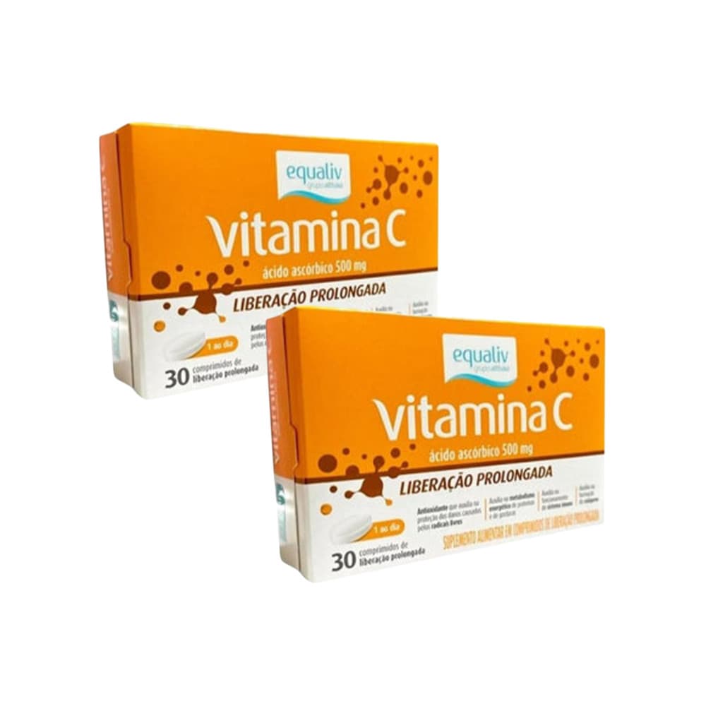 Kit 2 Vitamina C 500mg Suplemento Alimentar 30 Cpr - Equaliv