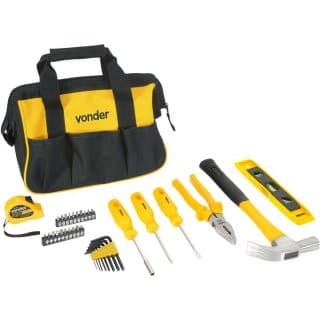 Bolsa Jogo de Ferramentas Vonder com 36 Peças Kit Completo Portátil Profissional