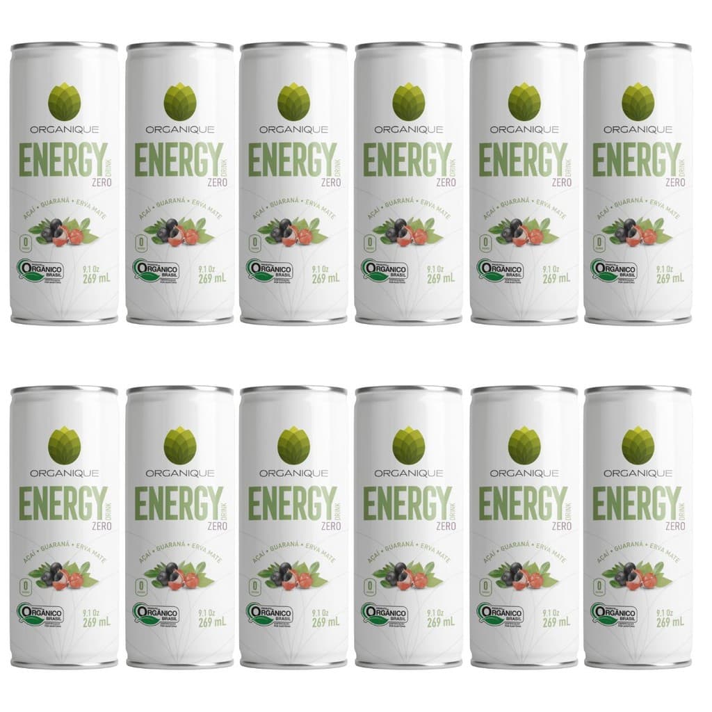 Energético Orgânico Organique Zero Lata 269ml Kit 12un