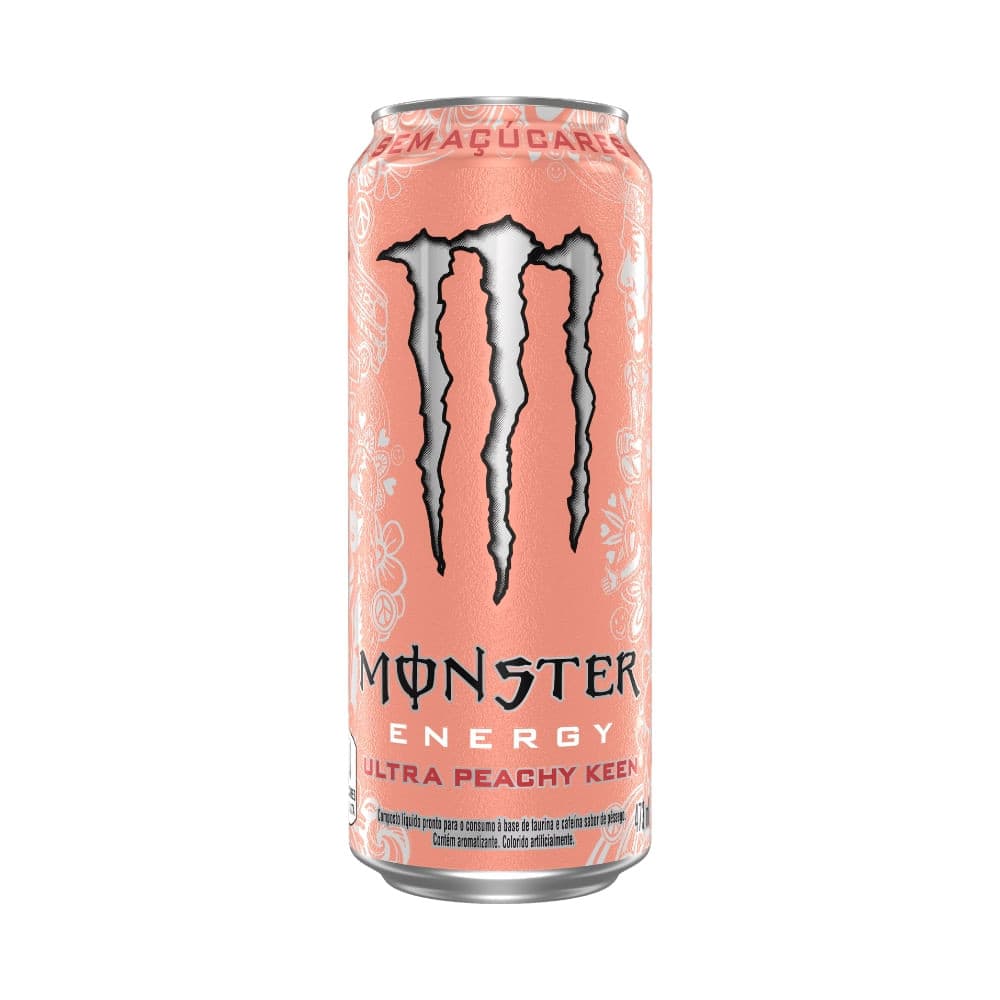 Monster Ultra Peachy Keen Lata 473ml Energético Monster Energy Sem Açucar