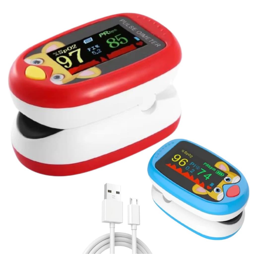 Oxímetro Infantil Neonatal Pediátrico De Dedo Digital Crianças Medidor Oxigênio Recarregável Pulse Fang