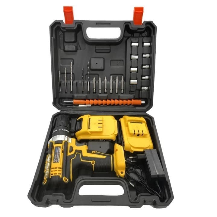 Kit Furadeira E Parafusadeira Sem Fio Maleta 24v 2 Bateria