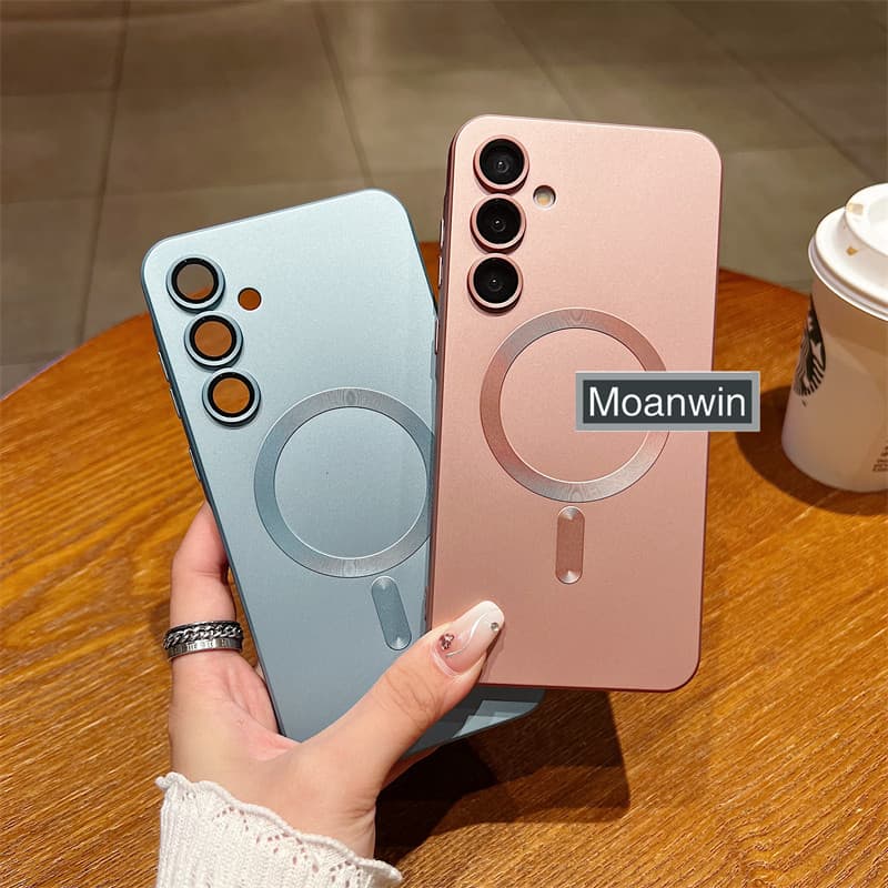 Capa De Telefone Magnética Fosca Para Samsung A56 A55 A54 A36 A35 A34 A26 A25 A24 A16 A15 A14 A06 A05S Absorvente De