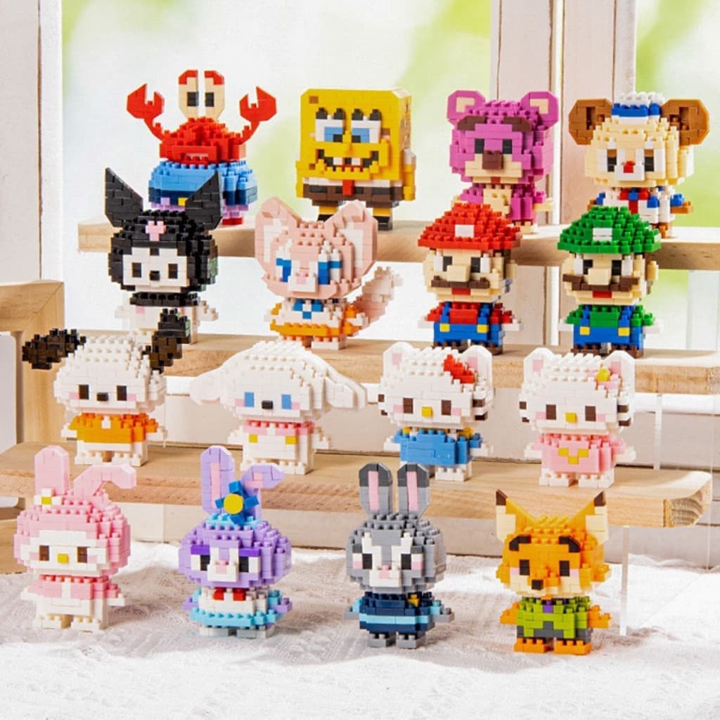 Brinquedos de blocos de construção infantis Brinquedos educativos Mini brinquedos de Anime Animal - * - & -- * & -- && -