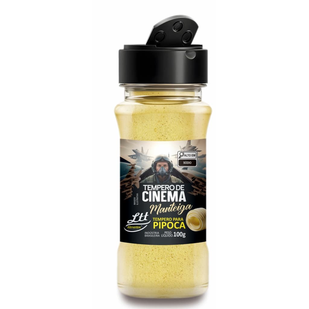 Temperos Para Pipoca - Sabor De Manteiga Pote Com 100g Marca Oficial Mais Tempero