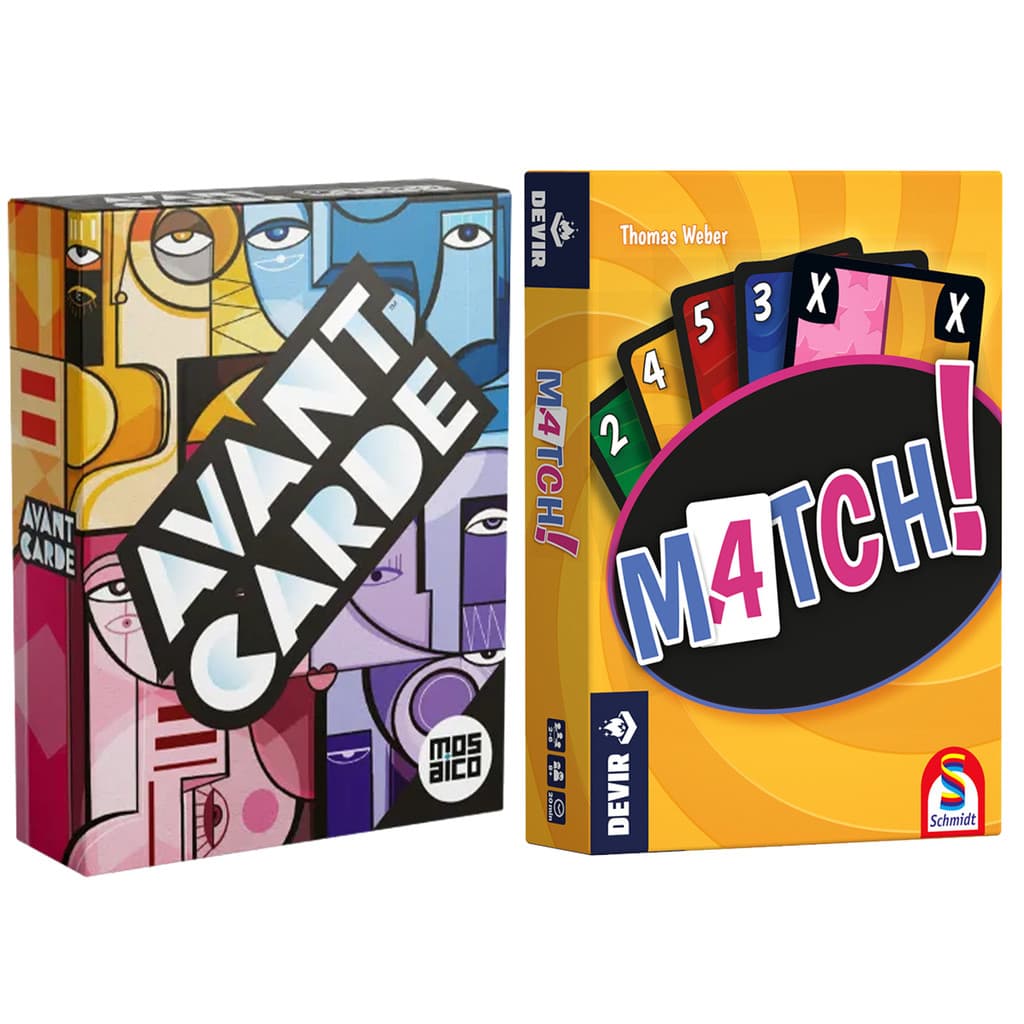 Kit Jogos Match + Avant Carde Dinâmico E Divertido Para Toda A Família Board Game Mosaico E Devir