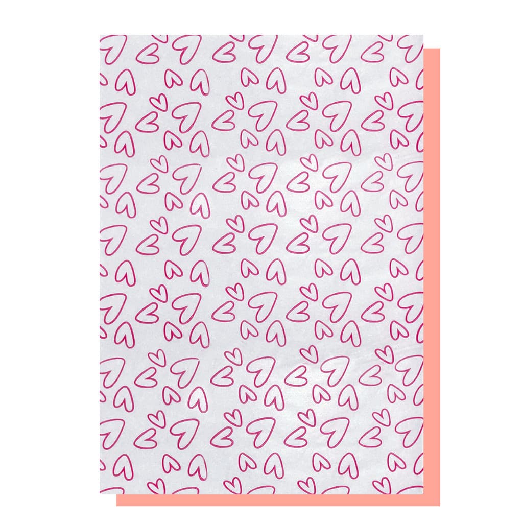 Papel de Seda Premium Estampa Corações 25x35cm Para Embalagem Presente Lojas Roupas Cosméticos Semi Joias Sofisticado