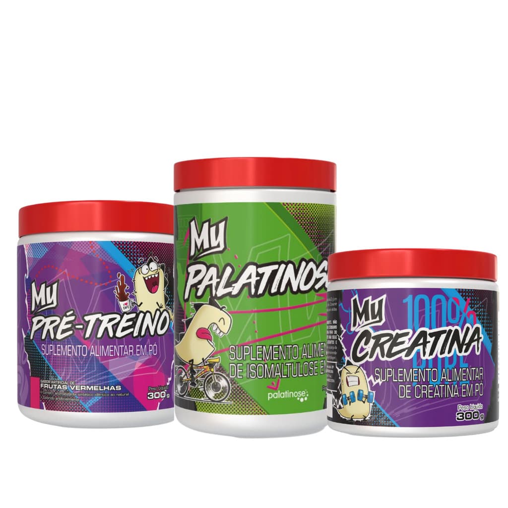 Kit Palatinose + Creatina + Pré  Treino - My Suplementos