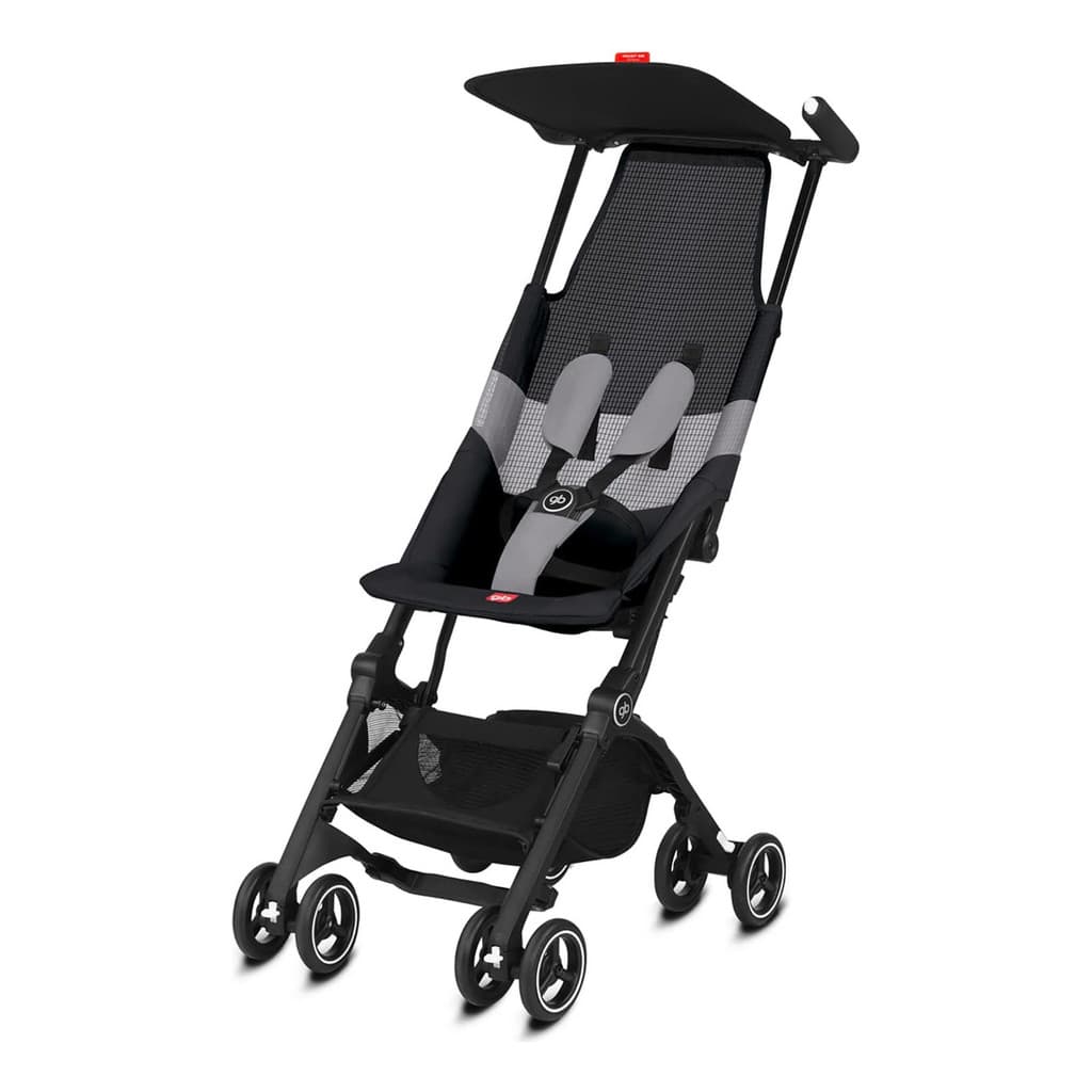 Carrinho Bebê Pockit Air All-terrain Velvet Black 15kg Cor Preto Chassi Preto