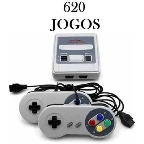 Mini Vídeo Game 620 Jogos Retrô Clássico Premium Mini Video Game Emulador com 02 Controles Nintendo Super Mini SFC - YOD