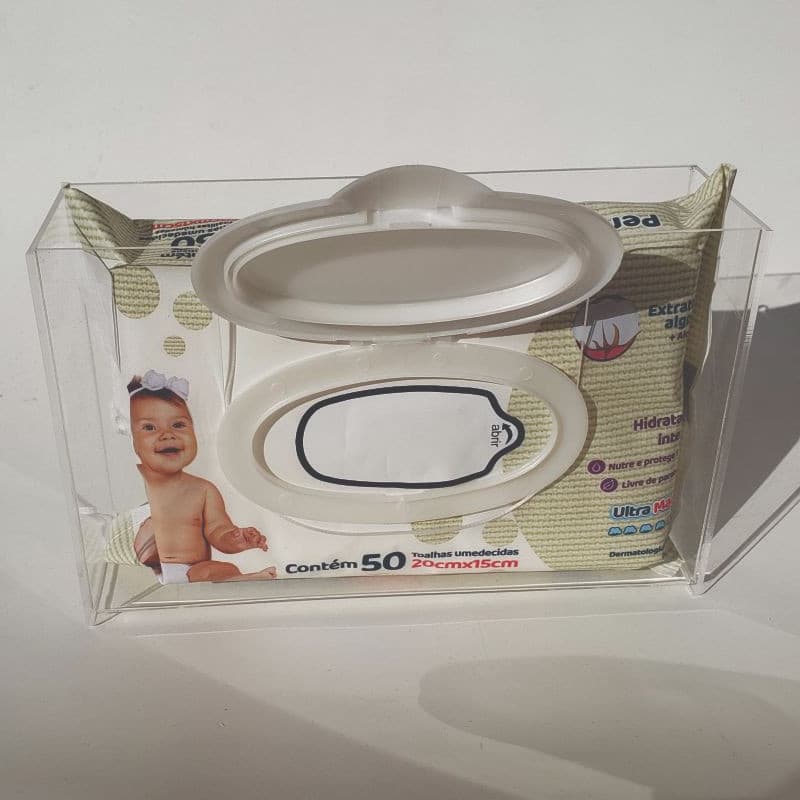 Porta Lenço Umedecido Organizador Acrílico Transparente