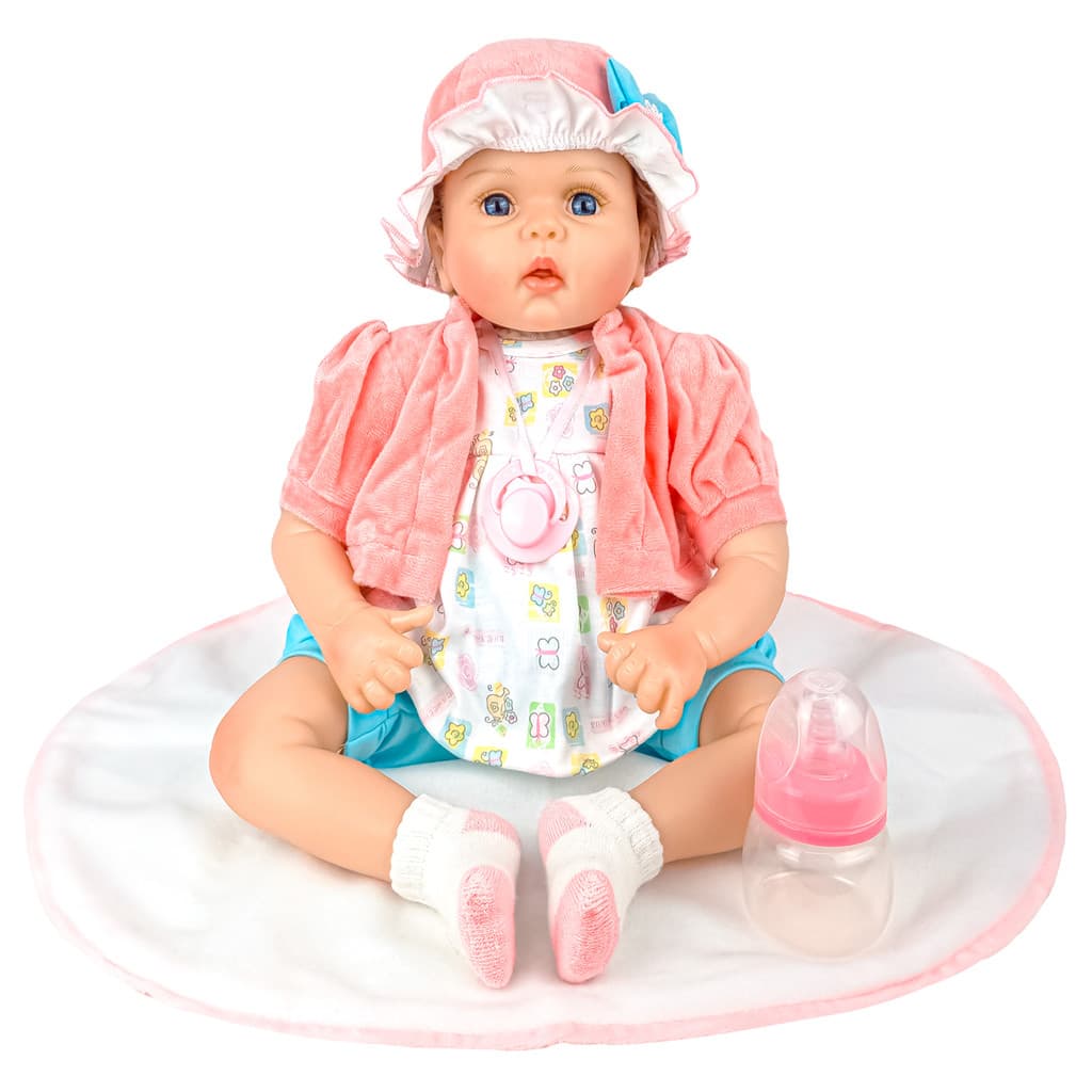Boneca Bebê Reborn Articulada Em Vinil Macio Com Acessórios - Fênix Brinquedos