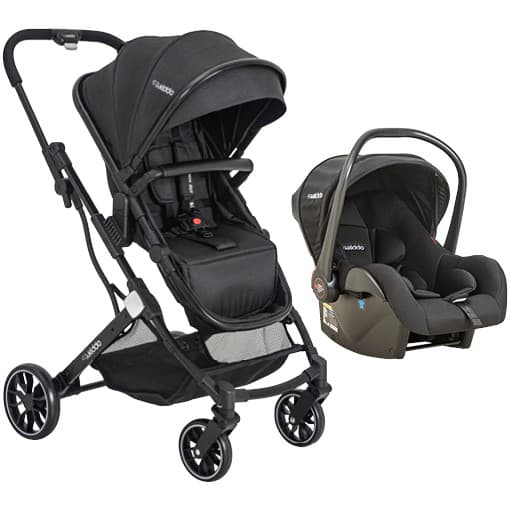 Carrinho de Bebê Zig Zag Com Bebe Conforto Casulo Click Preto - Kiddo