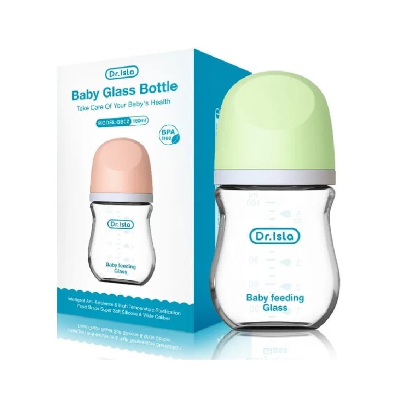 Mamadeira de Vidro Dr Isla VERDE Baby Glass 160ml  Original