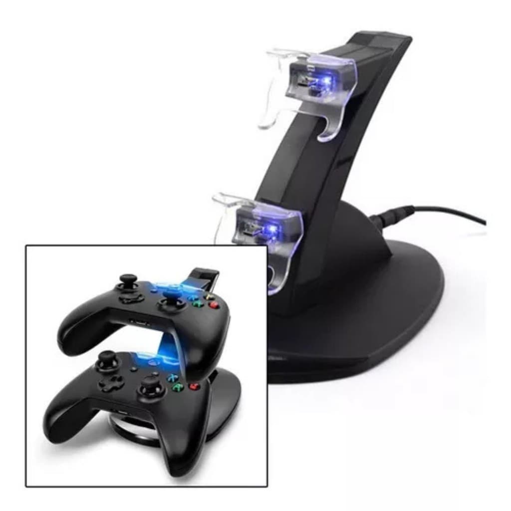 Carregador Controle Videogame Duplo Vertical Compatível X-BOX ONE 360