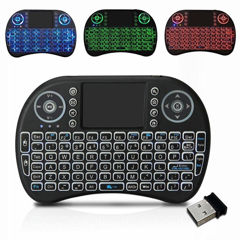 Mini Teclado RGB Controle Sem Fio Para Smart Tv /Tv Box/ Pc，colorido