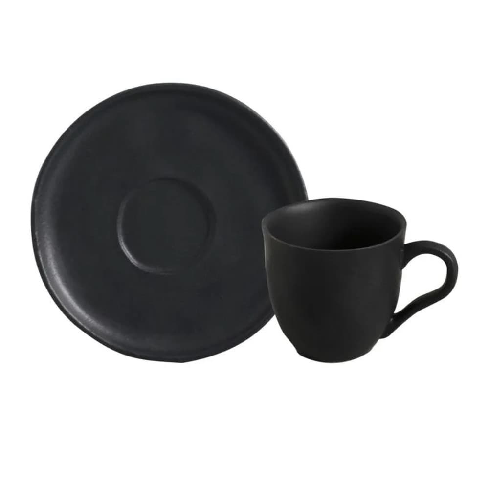 Xícara De Chá Orgânico 170ml E Pires Bio Preto Matte Porto Brasil