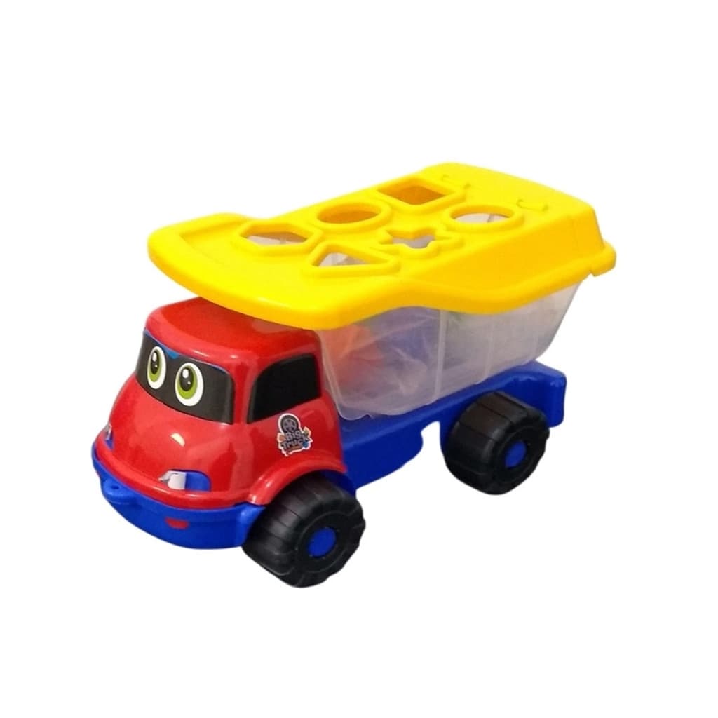 Caminhão Formas Geométricas Infantil Caçamba Big Truck - Brinquedo Educativo para Bebês - Brinquedos de Encaixe