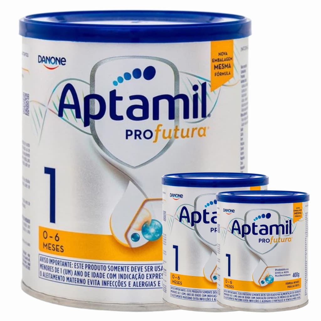 3 LATAS- Fórmula infantil leite em pó - Aptamil Profutura 1 -Danone - 400g