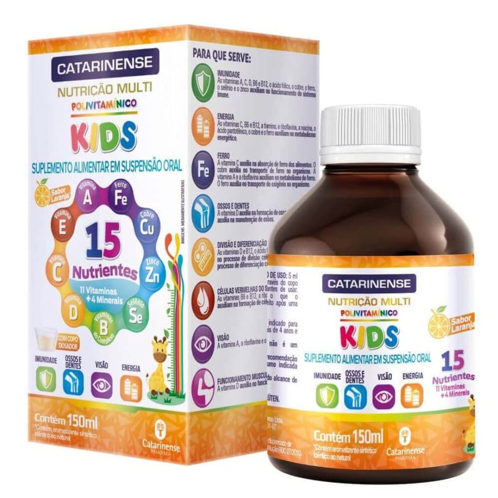 Multi Kids Catarinense 150mL – Suplemento Infantil com 11 Vitaminas