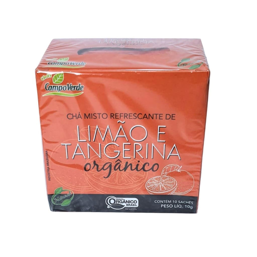 Chá Limão e Tangerina Orgânico Sachês Campo Verde