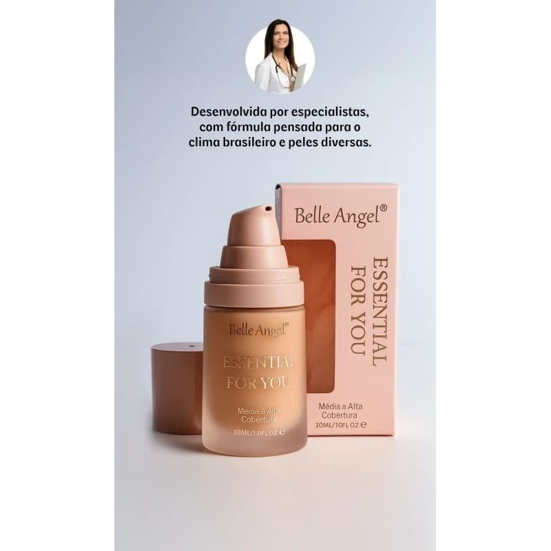Base Líquida Média Alta Cobertura Maquiagem Facial Longa Duração Acabamento Natural | B148