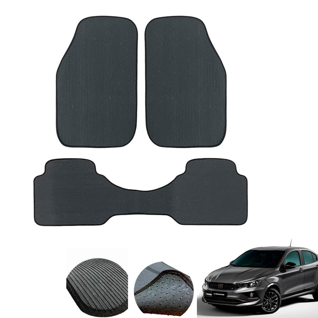 TAPETE DE CARRO PVC CARRO AUTOMOTIVO UNIVERSAL 3 PÇS ANTIDERRAPANTE REFORÇADO JOGO TAPETE CARRO
