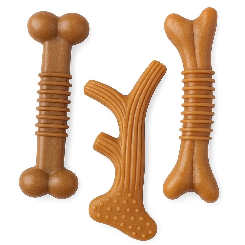 Brinquedo Interativo para Cachorro Pet Osso Nylon Mordedor Resistente Anti Stress Ansiedade Grande
