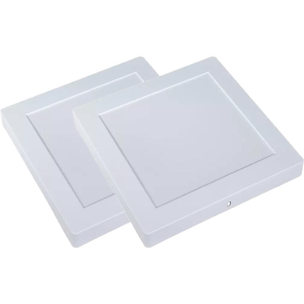 Kit Luminárias Plafon LED Quadrado de Sobrepor 18W - 4000K Com 2 Unidades (520,0054) - Noll LED