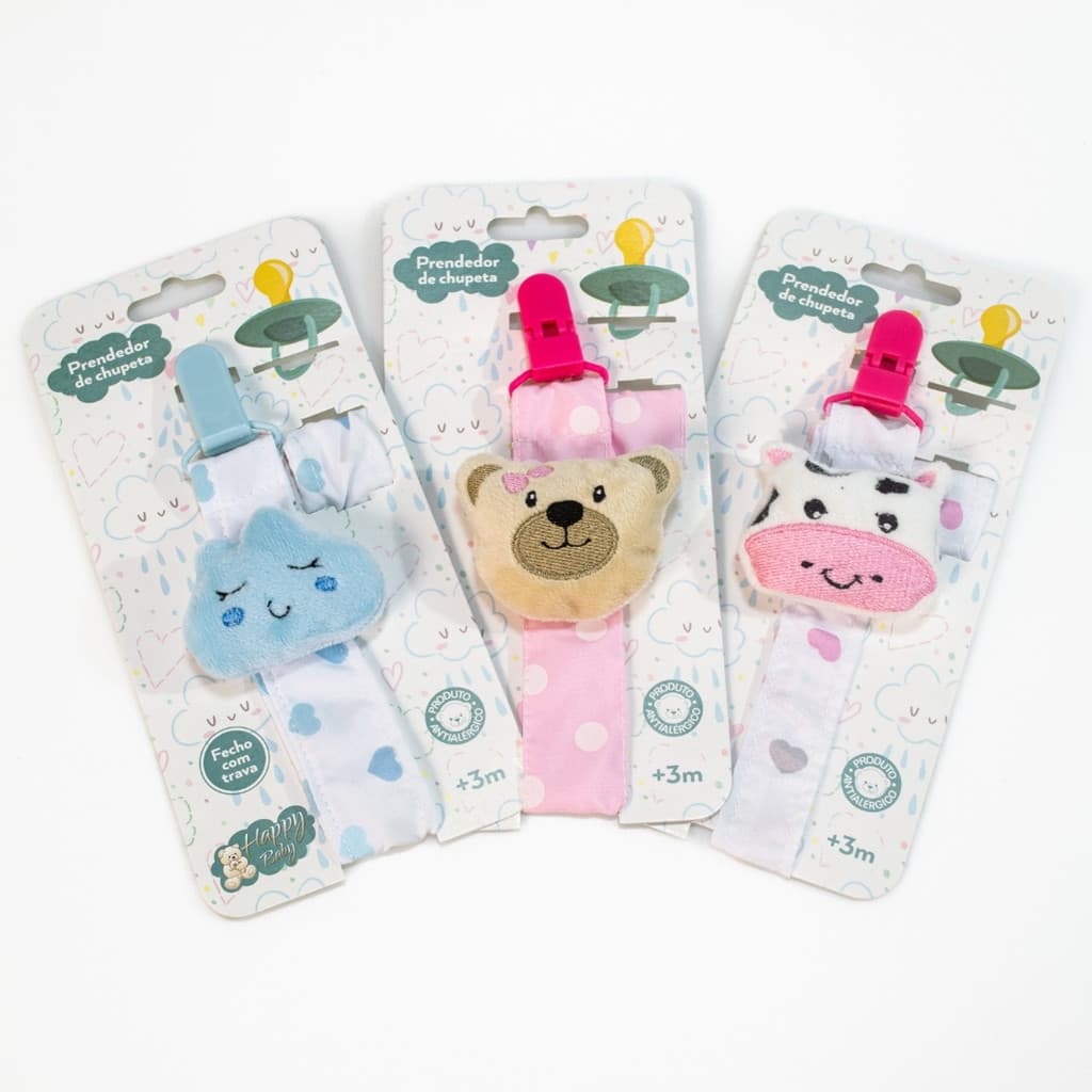 Prendedor de Chupeta Bichinhos Infantil Bebê Anti-Perda Suporte Universal Para Chupetas e Mordedores