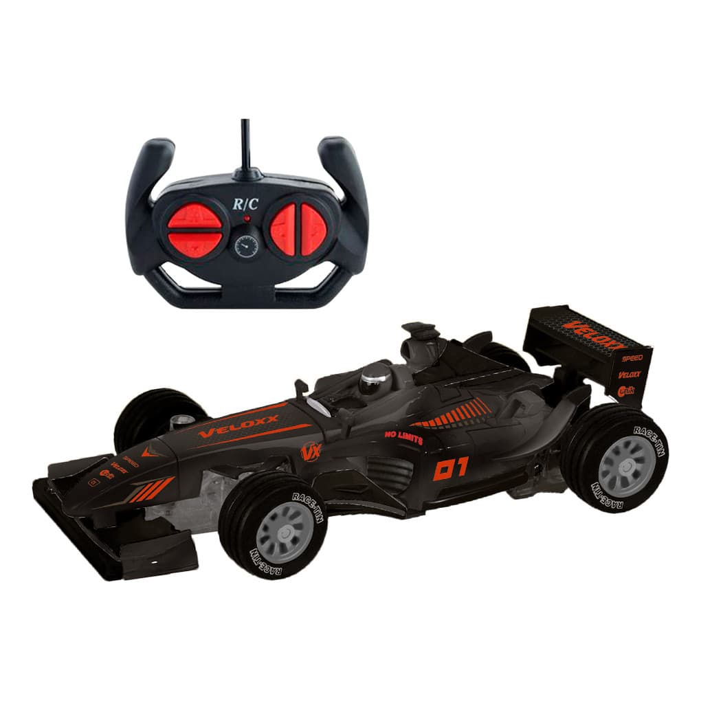 Carrinho De Controle Remoto - F1 Veloxx - Preto/Vermelho