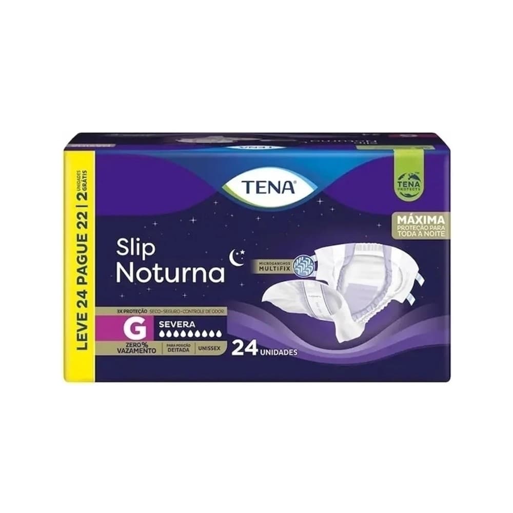 FRALDA GERIATRICA TENA SLIP NOTURNA G 24UN