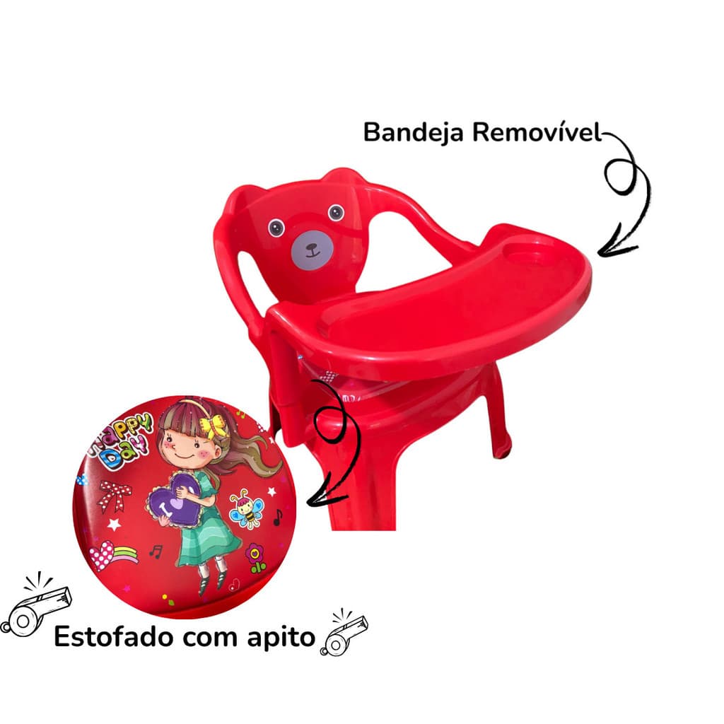 Cadeirinha Infantil Para Refeição Com Assento Fofinho Sortidas