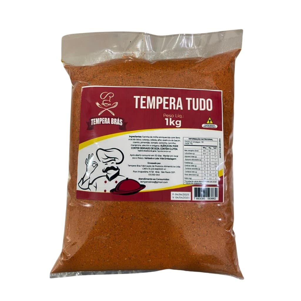 Tempero Tempera Tudo Condimento Especiaria Alimento Tempera Brás Linha Premium