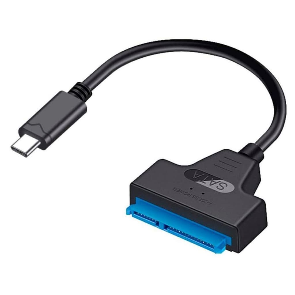 Cabo Adaptador - Case Conversor, Sata 3 5GBps Usb Tipo C 3.1 Para Hd, SSD Externo, 2.5 Polegadas